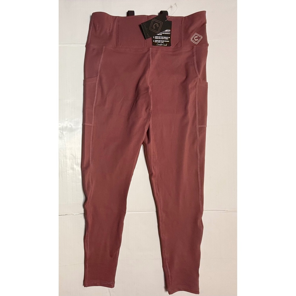 Concealed Casual Eclipse Leggings Mauve CCW Holster Pocket Womens Large NEW
